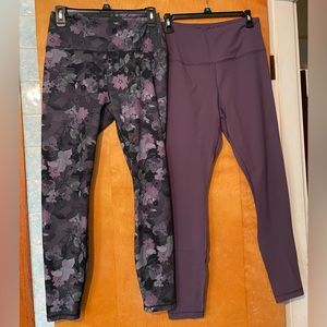 Large Purple and Black RBX, Purple 90 degree Leggings BUNDLE